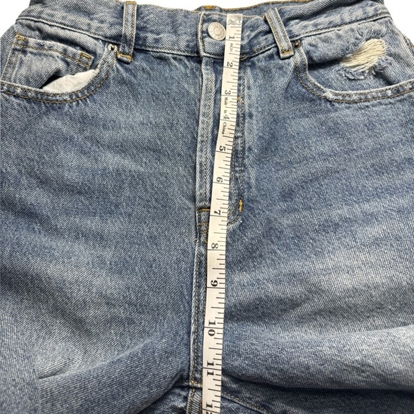 PacSun High Rise Straight Leg Denim Jeans Button Fly Distressed womens size 27 - Picture 4 of 15